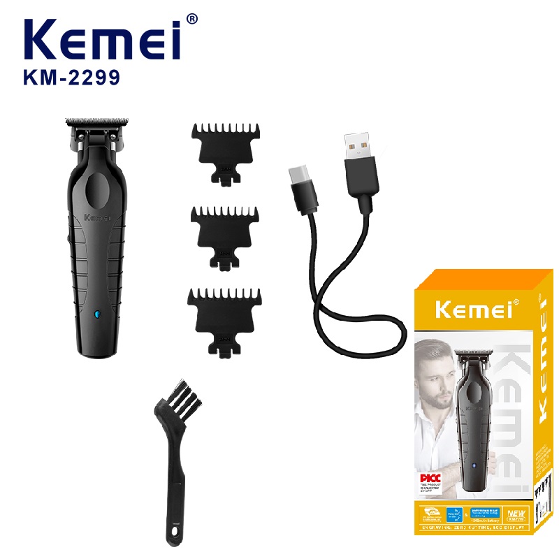 Beard Trimmer Cordless - Kemei KM2299 Professional Hair Clipper 0mm