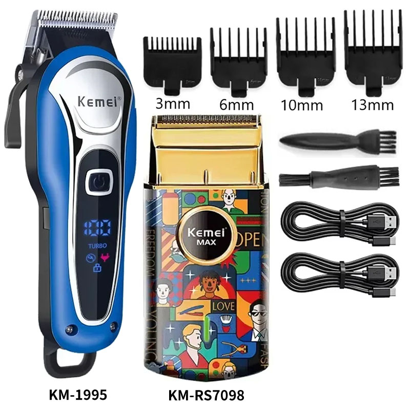 Beard Trimmer Cordless - Kemei Hair Clipper Km-1995 Km-2293 Km-RS7098