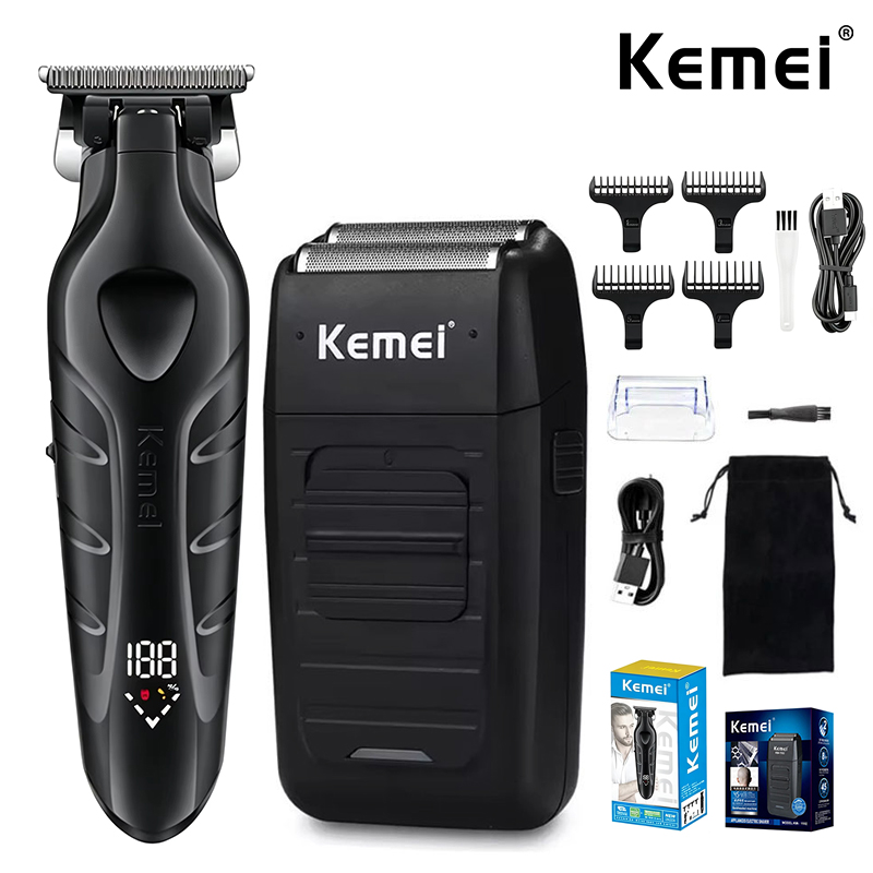 Beard Trimmer Cordless - Kemei Hair Clipper KM-2269 KM-1102 USB