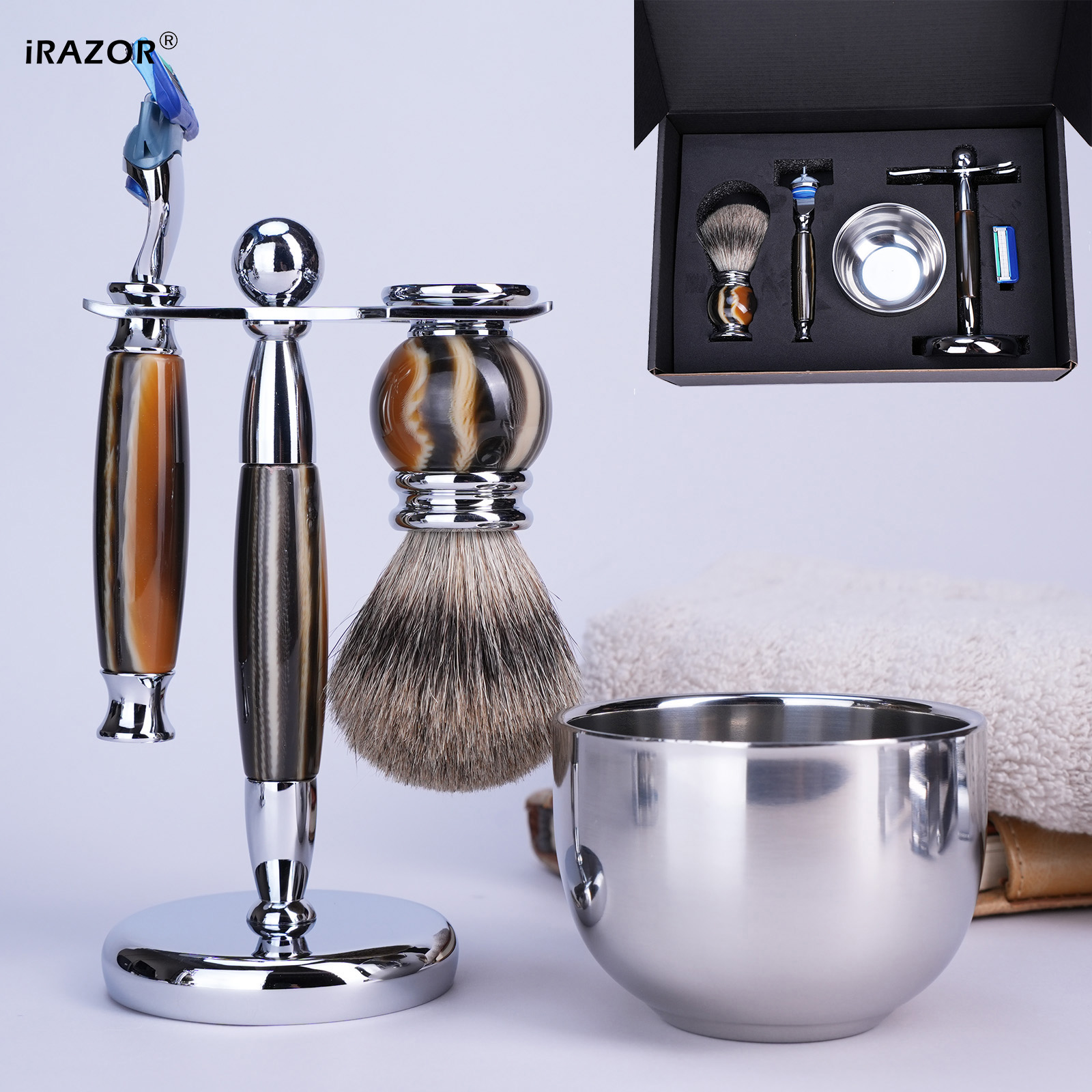 Men'S Grooming Blade - iRAZOR Luxury 5-Blade F5 Fusion Razor