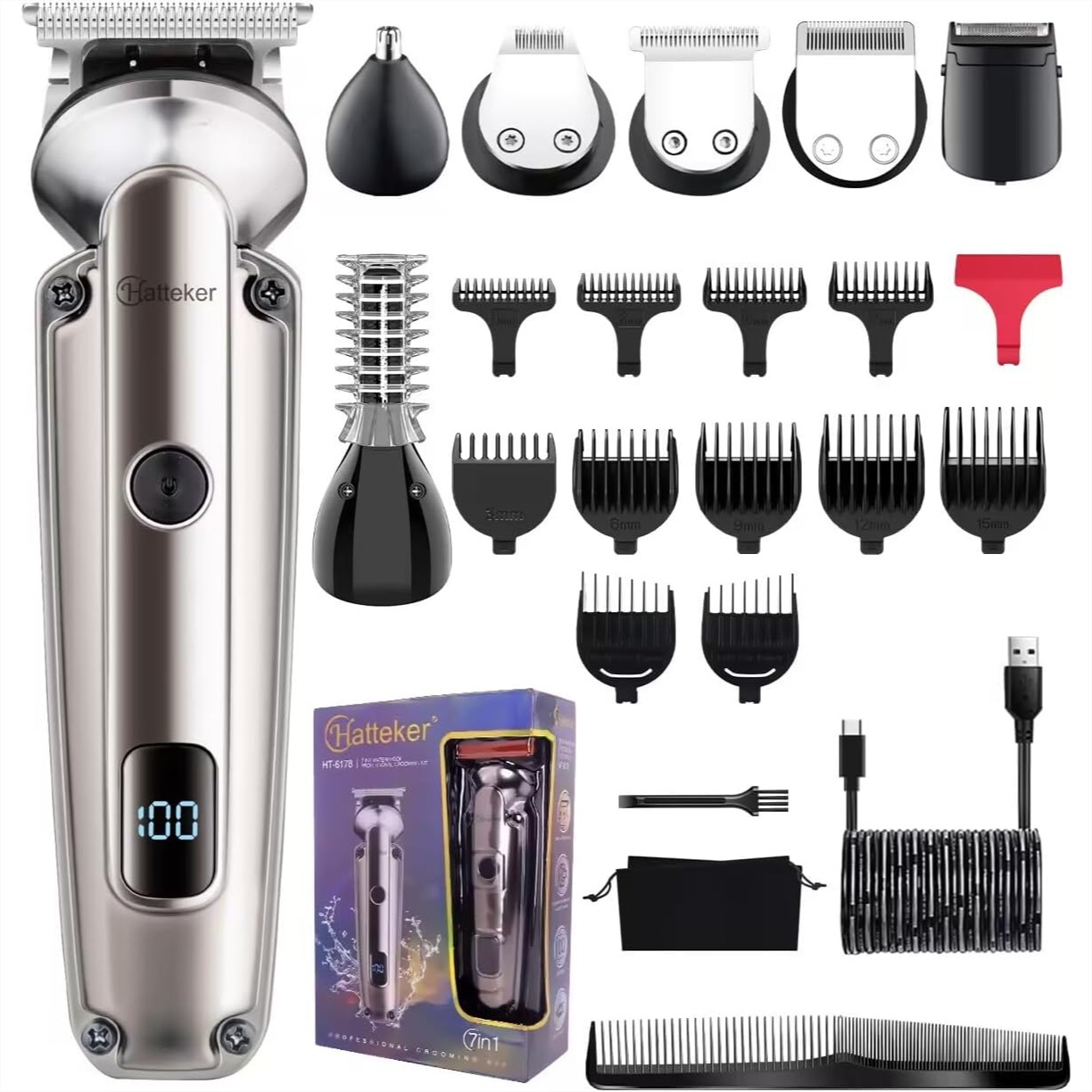 7-in-1 Beard Trimmer for Men,  – обзор и цена Men Grooming Full Body