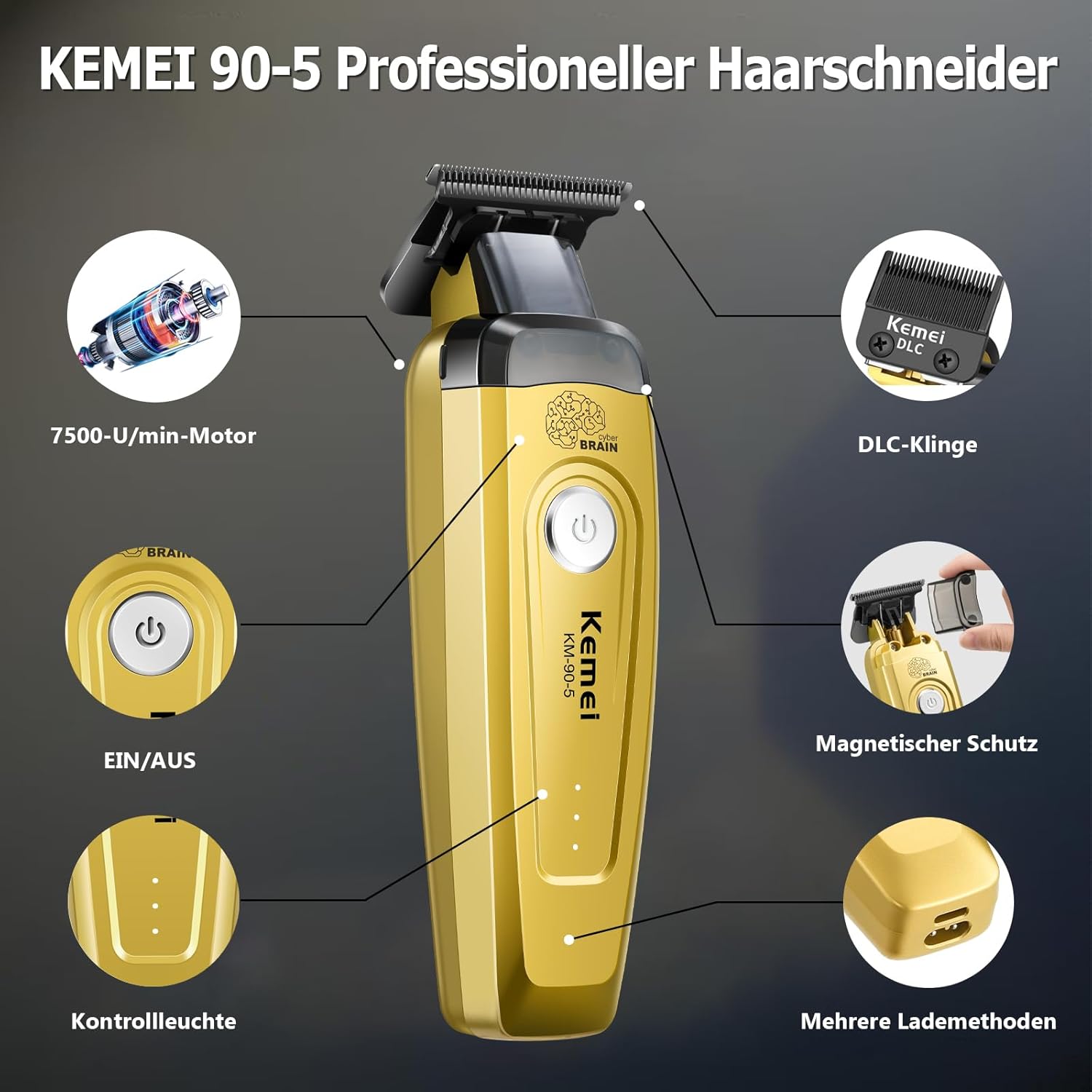 KEMEI Men's Hair Trimmer, Cord – обзор и цена Beard Trimmer Cordless