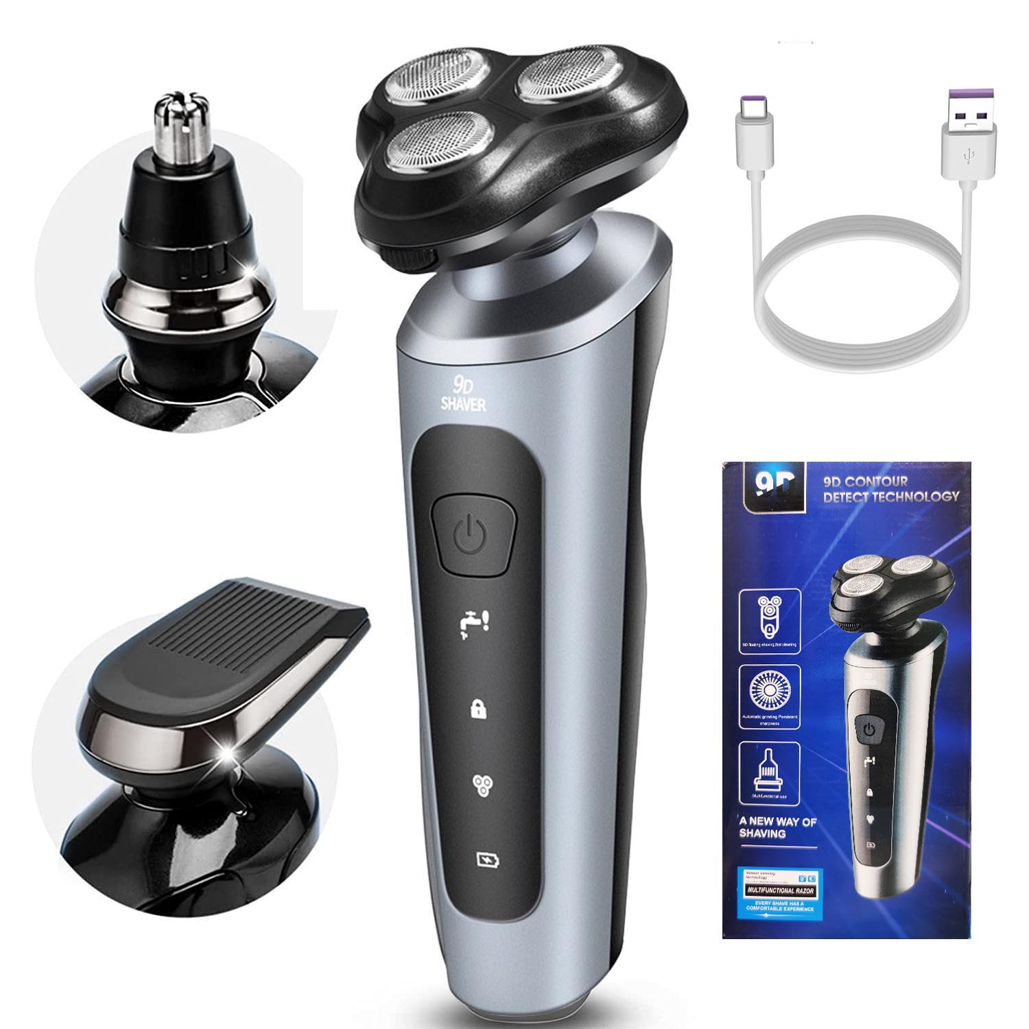 New Man Electric Razor USB Rec – обзор и цена Men Grooming Full Body