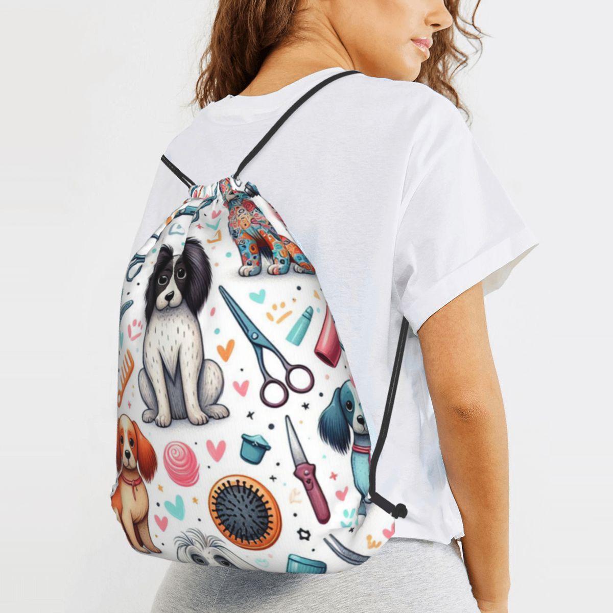 Dog Grooming Printed Backpacks – обзор и цена Men'S Grooming Bag