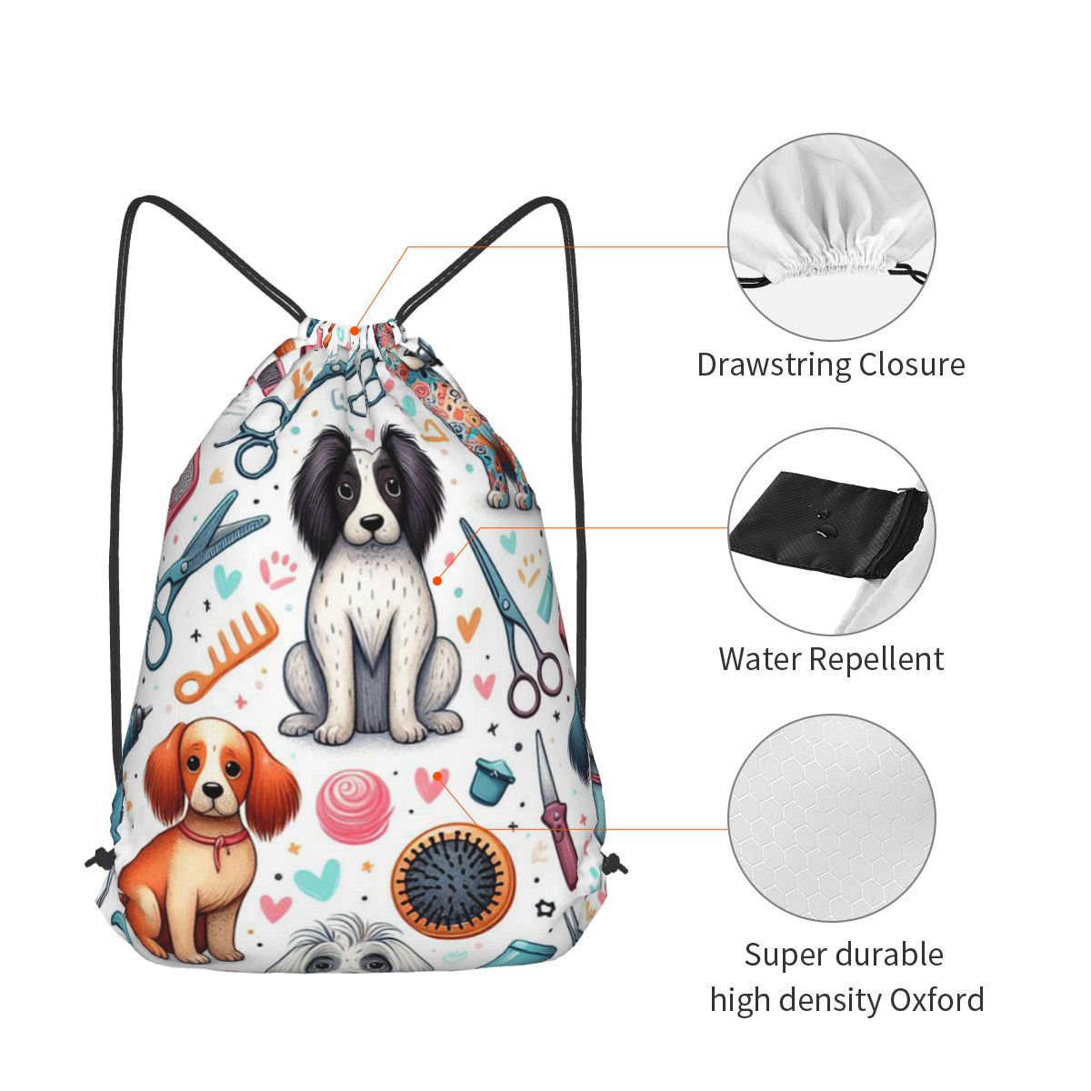 Dog Grooming Printed Backpacks – обзор и цена Men'S Grooming Bag