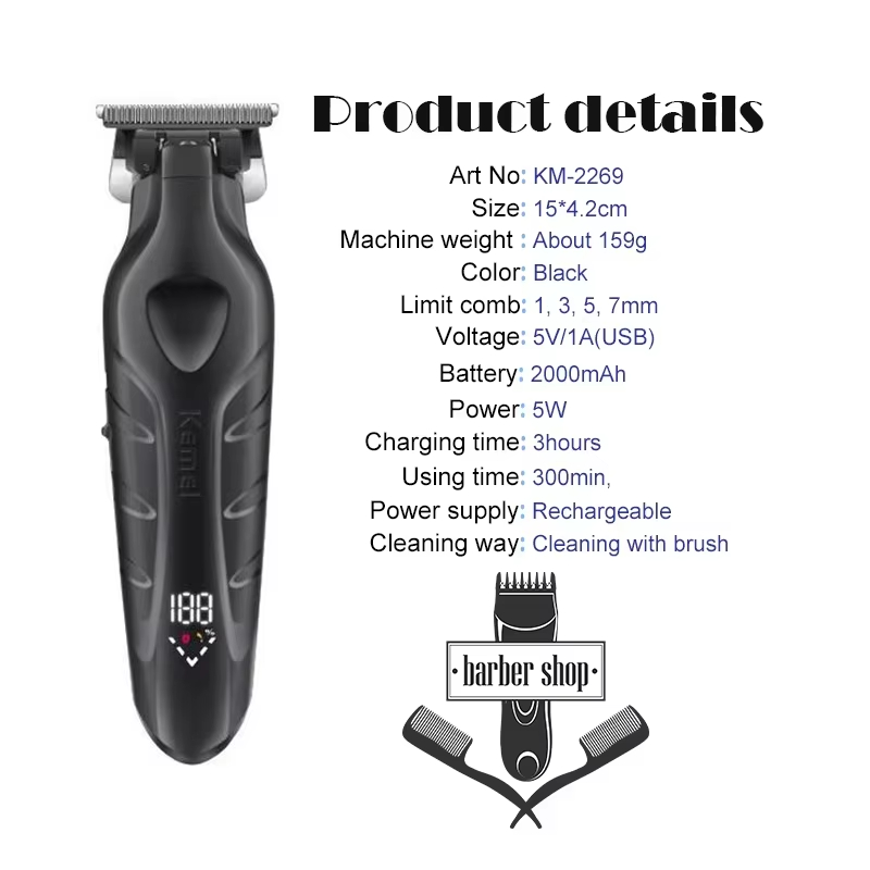 Kemei Hair Clipper KM-2269 KM- – обзор и цена Beard Trimmer Cordless