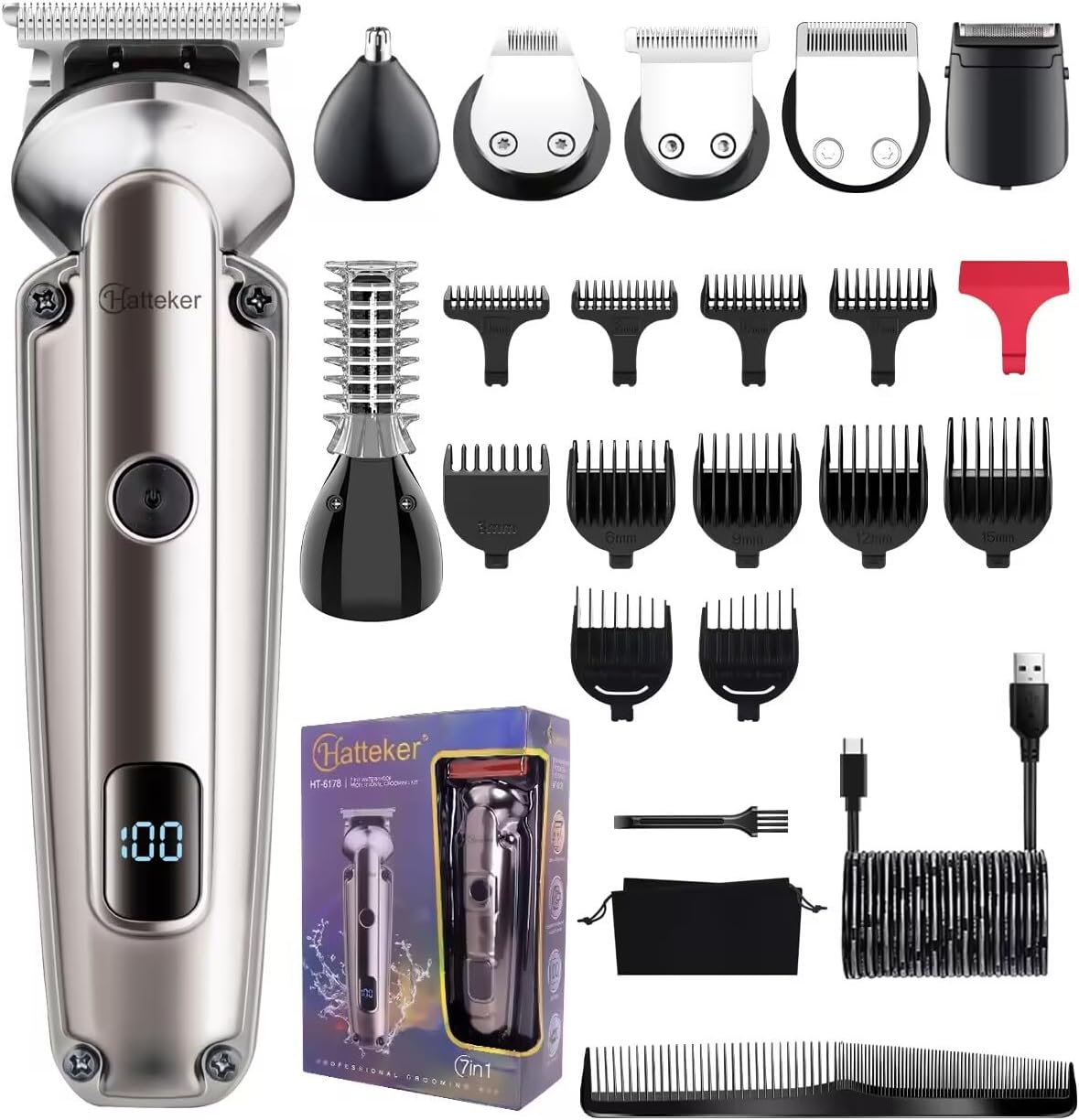 Waterproof Beard Trimmer for M – обзор и цена Men Grooming Full Body
