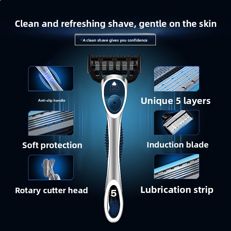 5 Layer Manual Shaving Razor B – обзор и цена Men'S Grooming Blade
